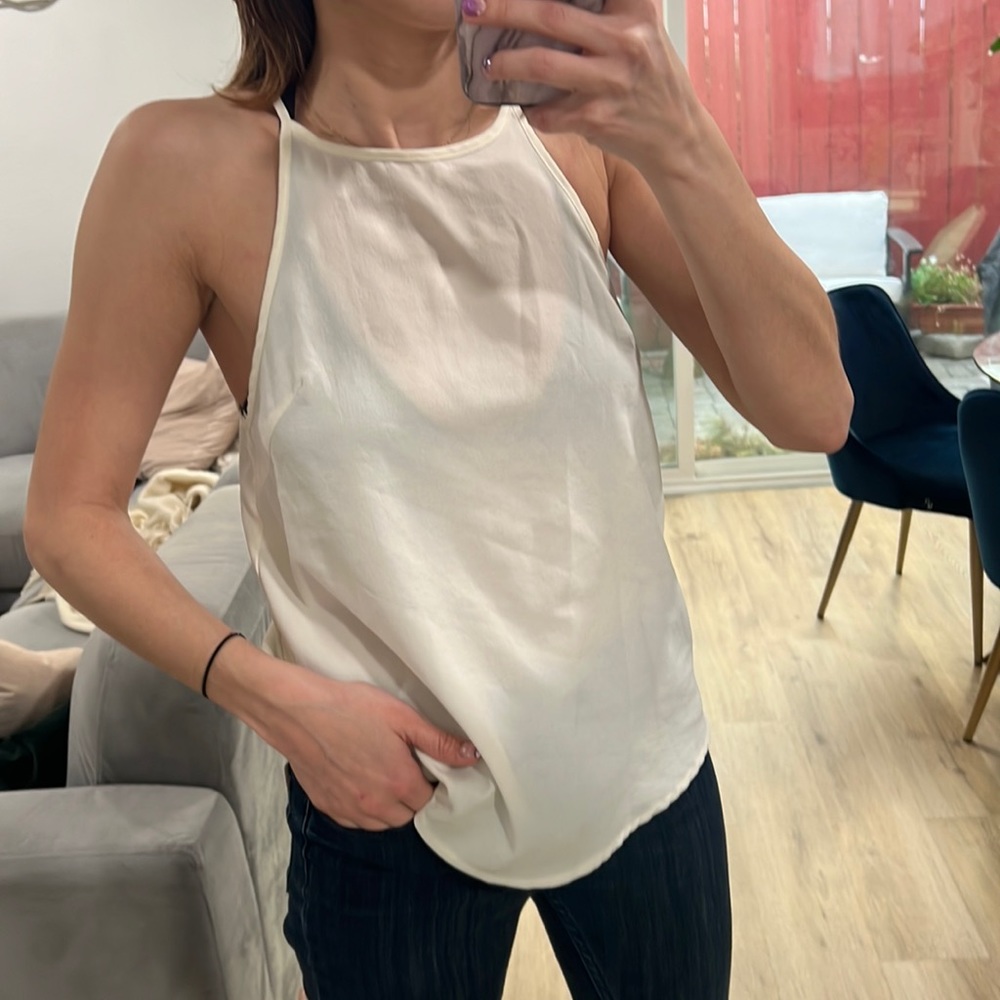 White High Neck LF top